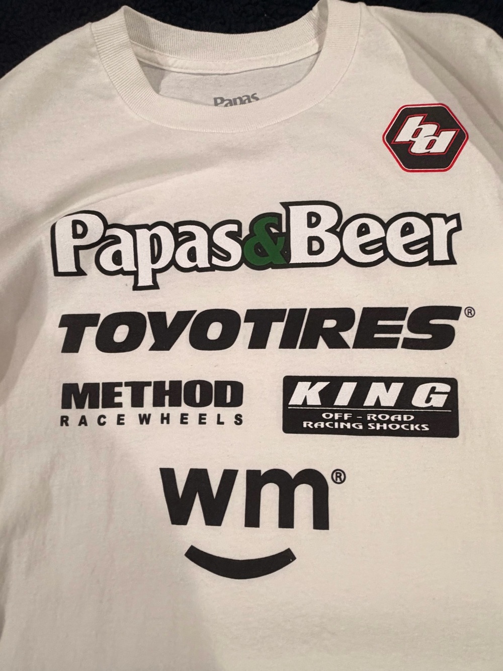 Papas&Beer Logo Short-Sleeve Tee - White